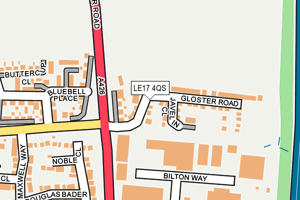 LE17 4QS map - OS OpenMap – Local (Ordnance Survey) LE17 4QS map - OS OpenMap – Local (Ordnance Survey)