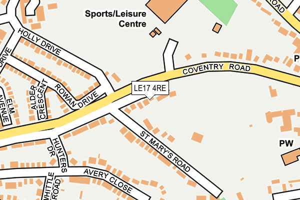 LE17 4RE map - OS OpenMap – Local (Ordnance Survey) LE17 4RE map - OS OpenMap – Local (Ordnance Survey)