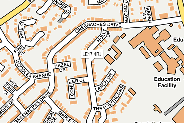 LE17 4RJ map - OS OpenMap – Local (Ordnance Survey) LE17 4RJ map - OS OpenMap – Local (Ordnance Survey)