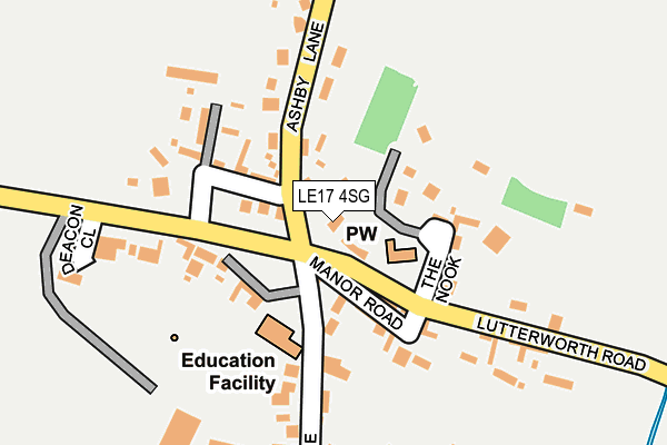 LE17 4SG map - OS OpenMap – Local (Ordnance Survey) LE17 4SG map - OS OpenMap – Local (Ordnance Survey)