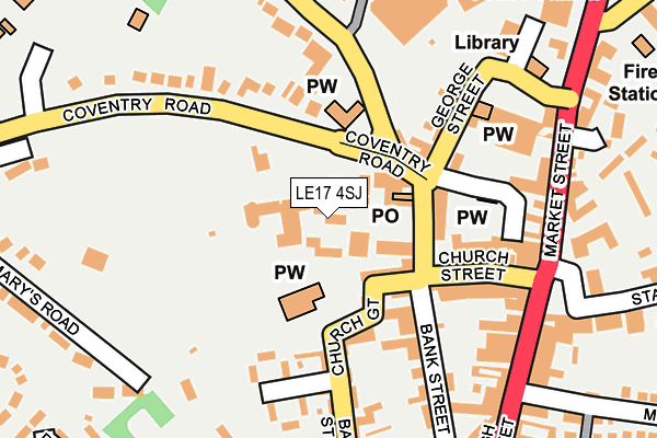 LE17 4SJ map - OS OpenMap – Local (Ordnance Survey) LE17 4SJ map - OS OpenMap – Local (Ordnance Survey)