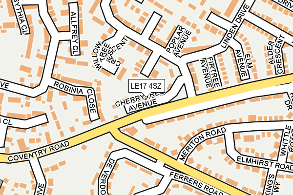 LE17 4SZ map - OS OpenMap – Local (Ordnance Survey) LE17 4SZ map - OS OpenMap – Local (Ordnance Survey)