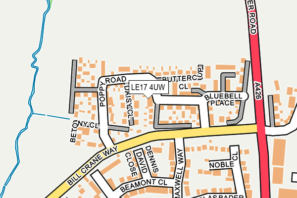 LE17 4UW map - OS OpenMap – Local (Ordnance Survey) LE17 4UW map - OS OpenMap – Local (Ordnance Survey)