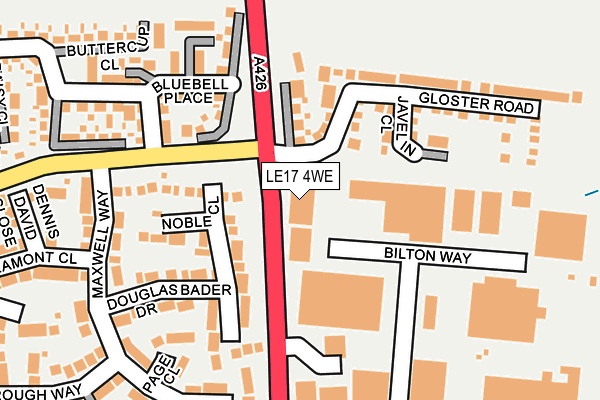 LE17 4WE map - OS OpenMap – Local (Ordnance Survey) LE17 4WE map - OS OpenMap – Local (Ordnance Survey)