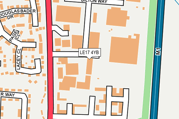 LE17 4YB map - OS OpenMap – Local (Ordnance Survey) LE17 4YB map - OS OpenMap – Local (Ordnance Survey)