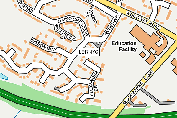 LE17 4YG map - OS OpenMap – Local (Ordnance Survey) LE17 4YG map - OS OpenMap – Local (Ordnance Survey)