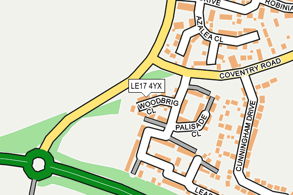 LE17 4YX map - OS OpenMap – Local (Ordnance Survey) LE17 4YX map - OS OpenMap – Local (Ordnance Survey)
