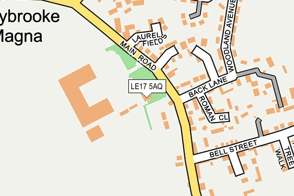 LE17 5AQ map - OS OpenMap – Local (Ordnance Survey) LE17 5AQ map - OS OpenMap – Local (Ordnance Survey)