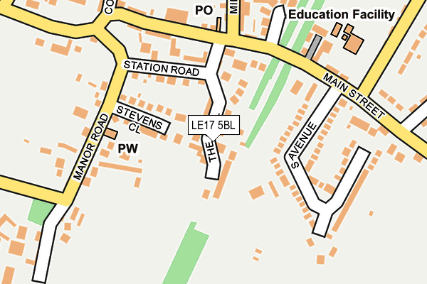 LE17 5BL map - OS OpenMap – Local (Ordnance Survey) LE17 5BL map - OS OpenMap – Local (Ordnance Survey)