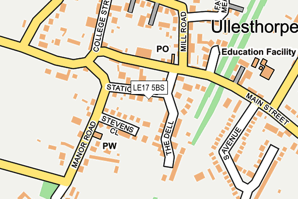 LE17 5BS map - OS OpenMap – Local (Ordnance Survey) LE17 5BS map - OS OpenMap – Local (Ordnance Survey)
