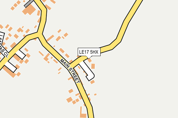 LE17 5HX map - OS OpenMap – Local (Ordnance Survey)