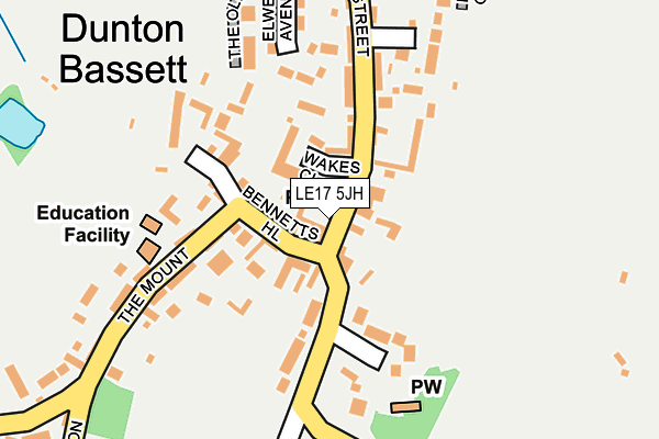LE17 5JH map - OS OpenMap – Local (Ordnance Survey) LE17 5JH map - OS OpenMap – Local (Ordnance Survey)