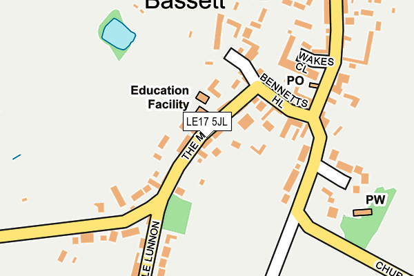 LE17 5JL map - OS OpenMap – Local (Ordnance Survey) LE17 5JL map - OS OpenMap – Local (Ordnance Survey)