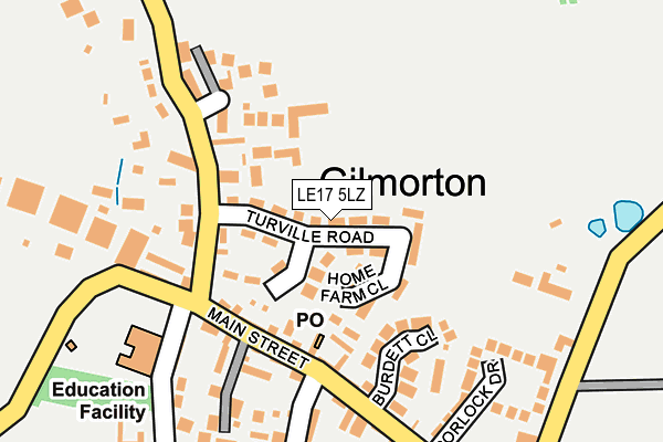LE17 5LZ map - OS OpenMap – Local (Ordnance Survey) LE17 5LZ map - OS OpenMap – Local (Ordnance Survey)