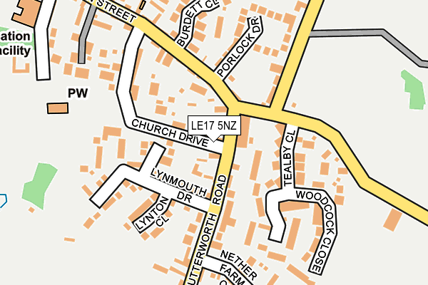 LE17 5NZ map - OS OpenMap – Local (Ordnance Survey) LE17 5NZ map - OS OpenMap – Local (Ordnance Survey)