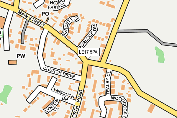 LE17 5PA map - OS OpenMap – Local (Ordnance Survey) LE17 5PA map - OS OpenMap – Local (Ordnance Survey)