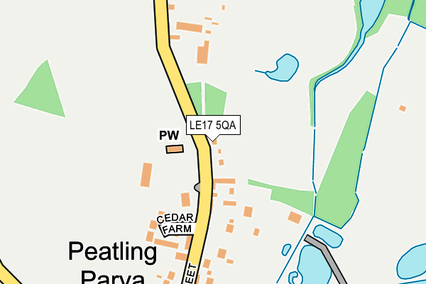 LE17 5QA map - OS OpenMap – Local (Ordnance Survey) LE17 5QA map - OS OpenMap – Local (Ordnance Survey)