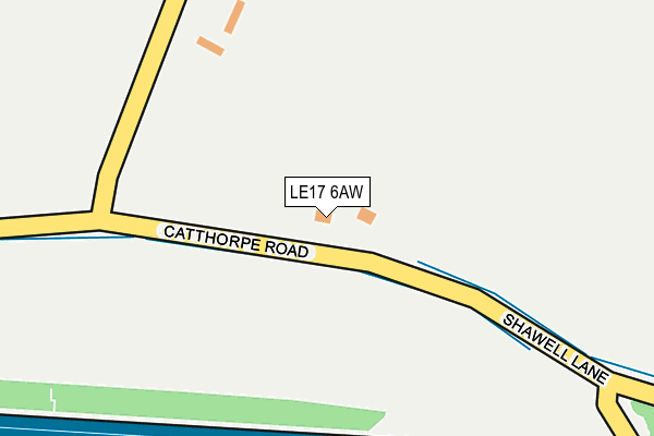 LE17 6AW map - OS OpenMap – Local (Ordnance Survey) LE17 6AW map - OS OpenMap – Local (Ordnance Survey)