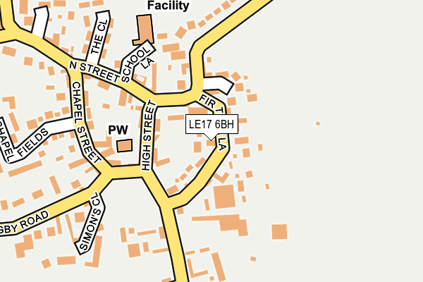LE17 6BH map - OS OpenMap – Local (Ordnance Survey) LE17 6BH map - OS OpenMap – Local (Ordnance Survey)