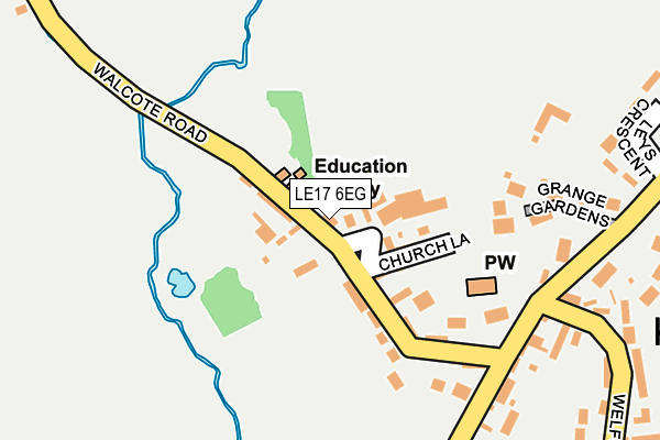 LE17 6EG map - OS OpenMap – Local (Ordnance Survey) LE17 6EG map - OS OpenMap – Local (Ordnance Survey)