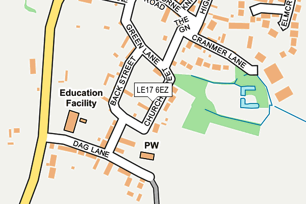 LE17 6EZ map - OS OpenMap – Local (Ordnance Survey) LE17 6EZ map - OS OpenMap – Local (Ordnance Survey)