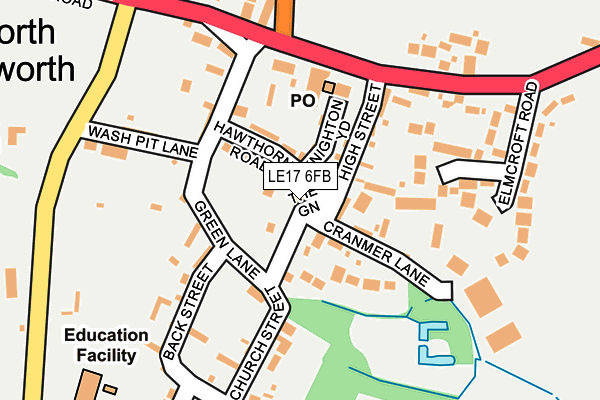 LE17 6FB map - OS OpenMap – Local (Ordnance Survey) LE17 6FB map - OS OpenMap – Local (Ordnance Survey)