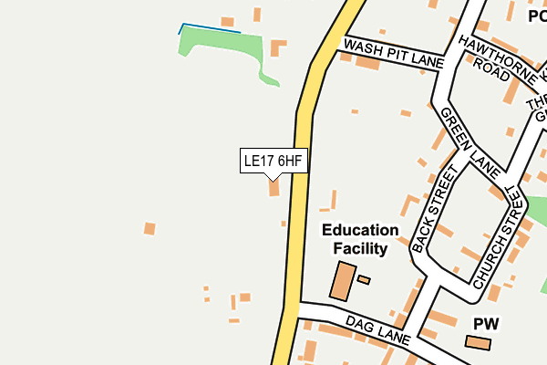 LE17 6HF map - OS OpenMap – Local (Ordnance Survey) LE17 6HF map - OS OpenMap – Local (Ordnance Survey)