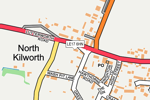 LE17 6HN map - OS OpenMap – Local (Ordnance Survey)