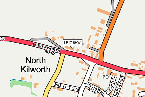 LE17 6HW map - OS OpenMap – Local (Ordnance Survey)
