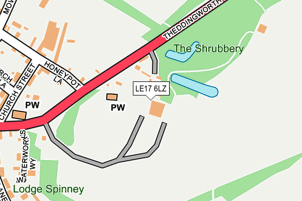 LE17 6LZ map - OS OpenMap – Local (Ordnance Survey) LE17 6LZ map - OS OpenMap – Local (Ordnance Survey)