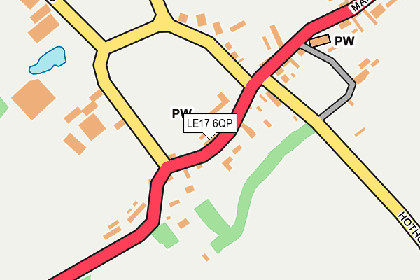 LE17 6QP map - OS OpenMap – Local (Ordnance Survey) LE17 6QP map - OS OpenMap – Local (Ordnance Survey)