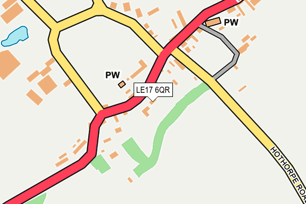 LE17 6QR map - OS OpenMap – Local (Ordnance Survey) LE17 6QR map - OS OpenMap – Local (Ordnance Survey)