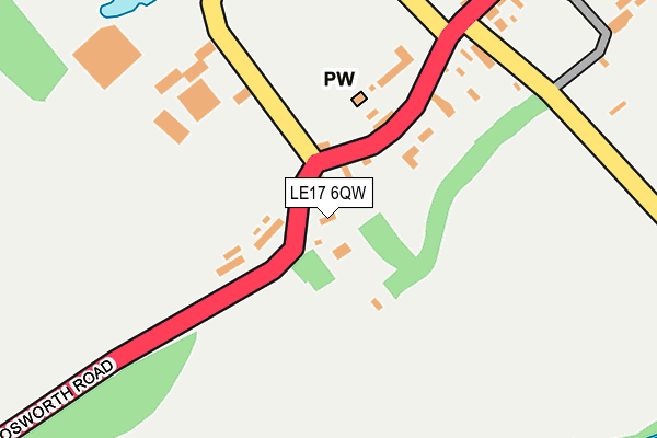 LE17 6QW map - OS OpenMap – Local (Ordnance Survey) LE17 6QW map - OS OpenMap – Local (Ordnance Survey)