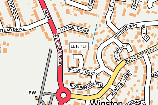 LE18 1LH map - OS OpenMap – Local (Ordnance Survey) LE18 1LH map - OS OpenMap – Local (Ordnance Survey)