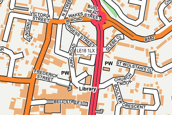 LE18 1LX map - OS OpenMap – Local (Ordnance Survey) LE18 1LX map - OS OpenMap – Local (Ordnance Survey)