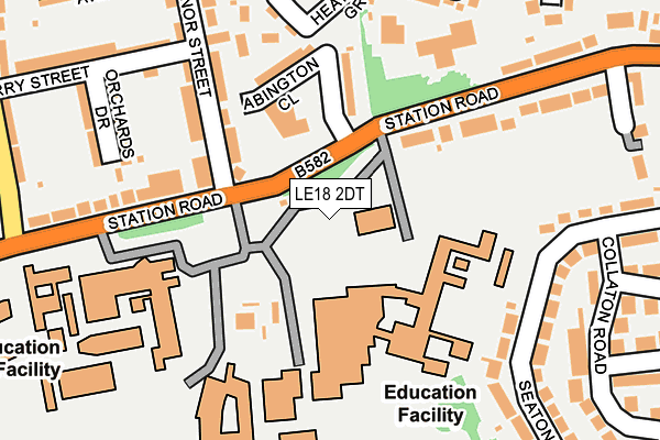 LE18 2DT map - OS OpenMap – Local (Ordnance Survey) LE18 2DT map - OS OpenMap – Local (Ordnance Survey)