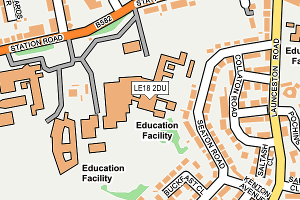 LE18 2DU map - OS OpenMap – Local (Ordnance Survey) LE18 2DU map - OS OpenMap – Local (Ordnance Survey)