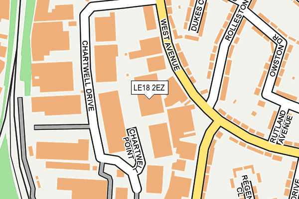 LE18 2EZ map - OS OpenMap – Local (Ordnance Survey) LE18 2EZ map - OS OpenMap – Local (Ordnance Survey)
