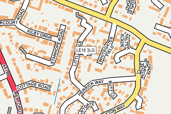 LE18 3LG map - OS OpenMap – Local (Ordnance Survey) LE18 3LG map - OS OpenMap – Local (Ordnance Survey)