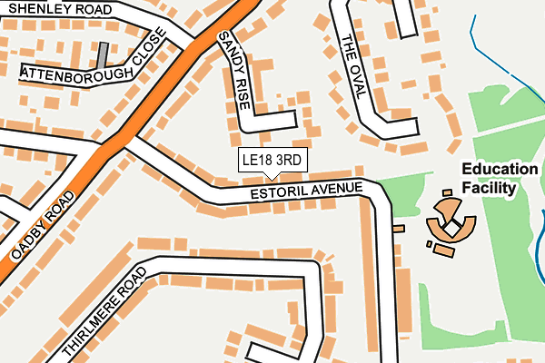 LE18 3RD map - OS OpenMap – Local (Ordnance Survey) LE18 3RD map - OS OpenMap – Local (Ordnance Survey)
