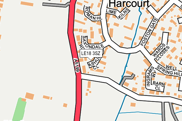 LE18 3SZ map - OS OpenMap – Local (Ordnance Survey) LE18 3SZ map - OS OpenMap – Local (Ordnance Survey)