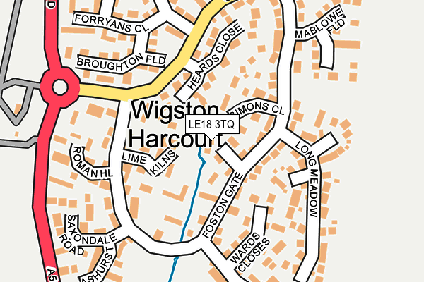 LE18 3TQ map - OS OpenMap – Local (Ordnance Survey) LE18 3TQ map - OS OpenMap – Local (Ordnance Survey)