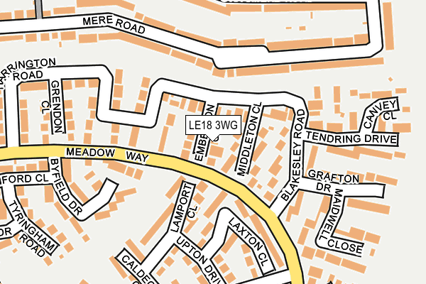 LE18 3WG map - OS OpenMap – Local (Ordnance Survey) LE18 3WG map - OS OpenMap – Local (Ordnance Survey)