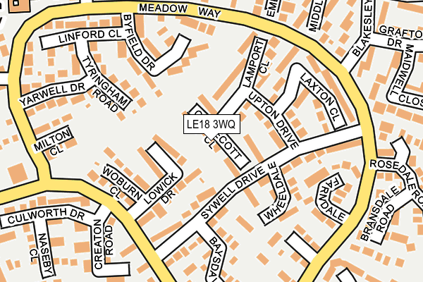 LE18 3WQ map - OS OpenMap – Local (Ordnance Survey) LE18 3WQ map - OS OpenMap – Local (Ordnance Survey)