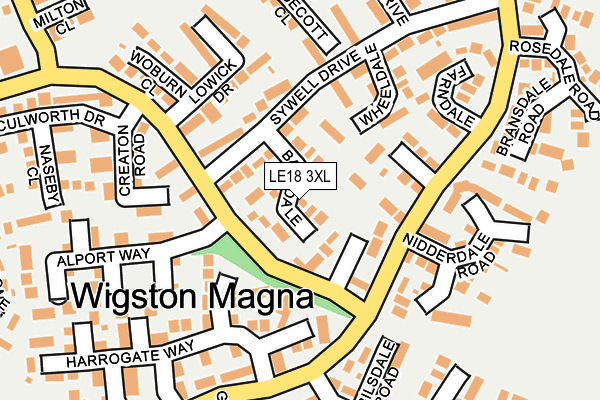 LE18 3XL map - OS OpenMap – Local (Ordnance Survey) LE18 3XL map - OS OpenMap – Local (Ordnance Survey)