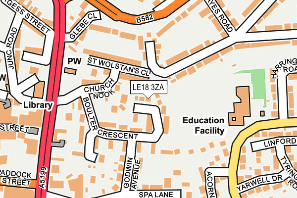 LE18 3ZA map - OS OpenMap – Local (Ordnance Survey) LE18 3ZA map - OS OpenMap – Local (Ordnance Survey)