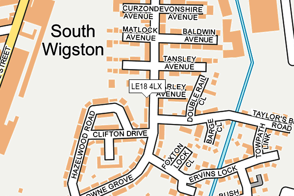LE18 4LX map - OS OpenMap – Local (Ordnance Survey) LE18 4LX map - OS OpenMap – Local (Ordnance Survey)