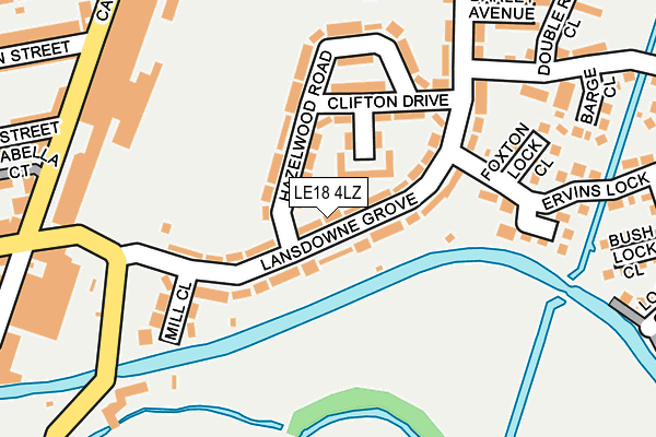 LE18 4LZ map - OS OpenMap – Local (Ordnance Survey) LE18 4LZ map - OS OpenMap – Local (Ordnance Survey)