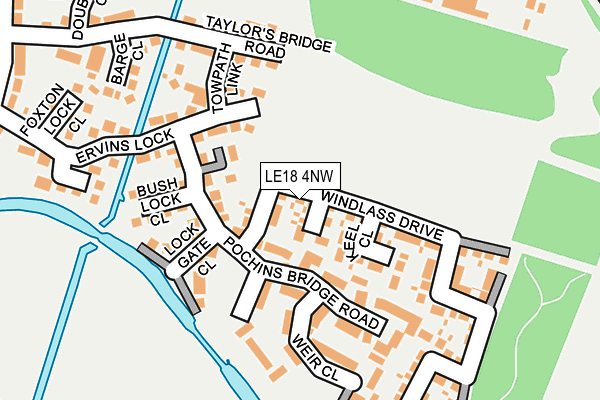 LE18 4NW map - OS OpenMap – Local (Ordnance Survey) LE18 4NW map - OS OpenMap – Local (Ordnance Survey)