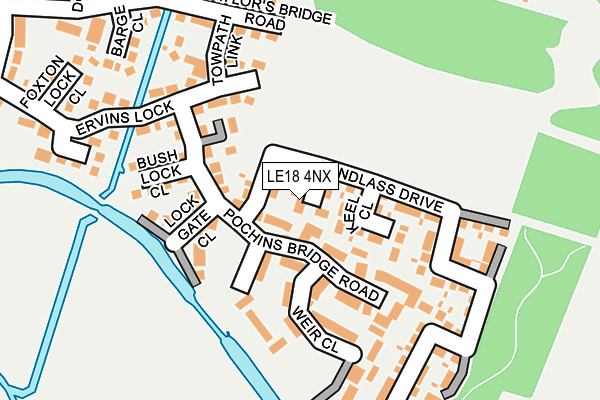 LE18 4NX map - OS OpenMap – Local (Ordnance Survey) LE18 4NX map - OS OpenMap – Local (Ordnance Survey)